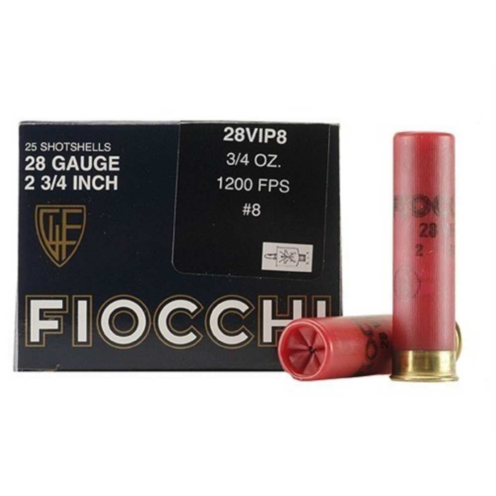 Ammunition Fiocchi Ammunition 4.50" 28Gauge EXACTGT 28GA 2.75IN 8 0.75OZ 25RD